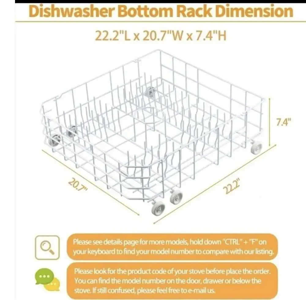 Upgraded Dishwasher Lower Rack Replacement for GE Kenmore Hotpoint GSD2100V55WW